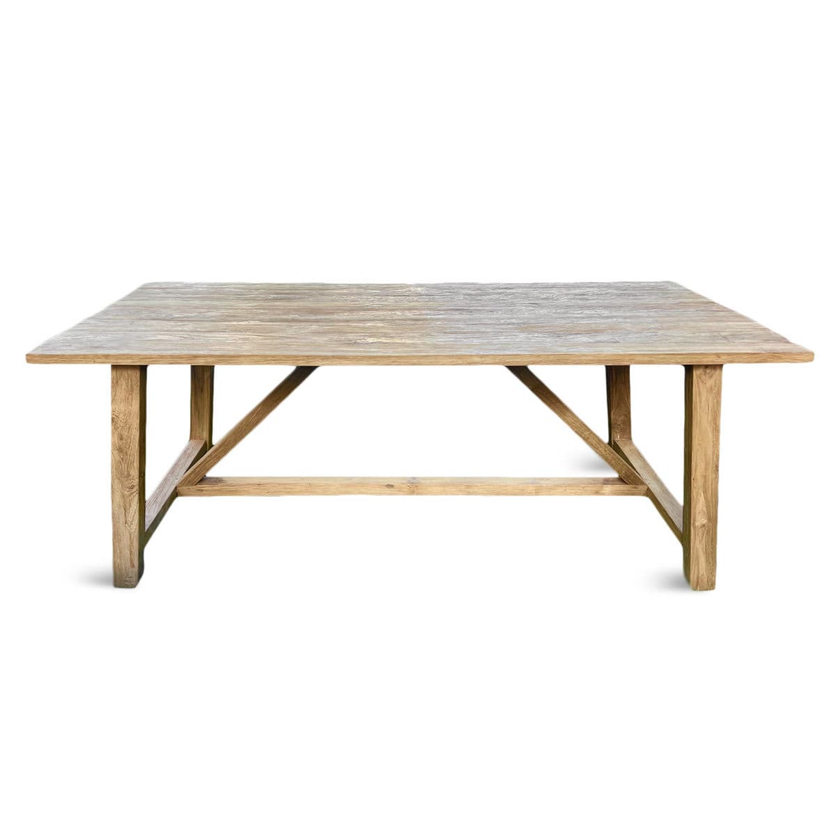 Simple Salvaged Teak Outdoor Dining Table - Thumbnail 2