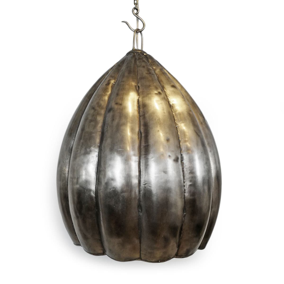 Nickel Pumpkin Pendant Light - Thumbnail 2