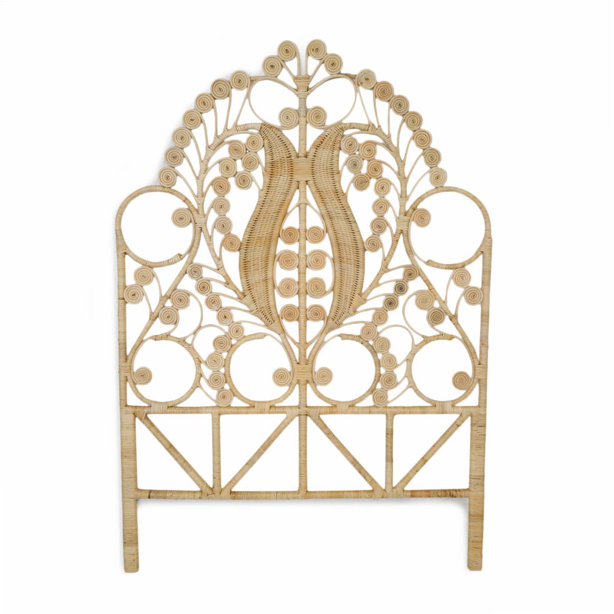 Natural Wicker Palm Headboard Twin - Thumbnail 2