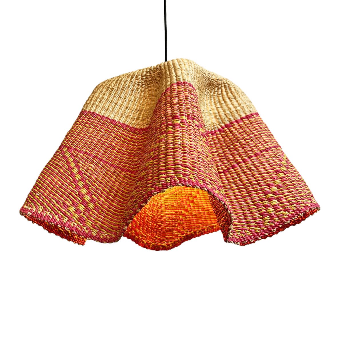 Bolga Wave Basket Light Pendant - Thumbnail 2