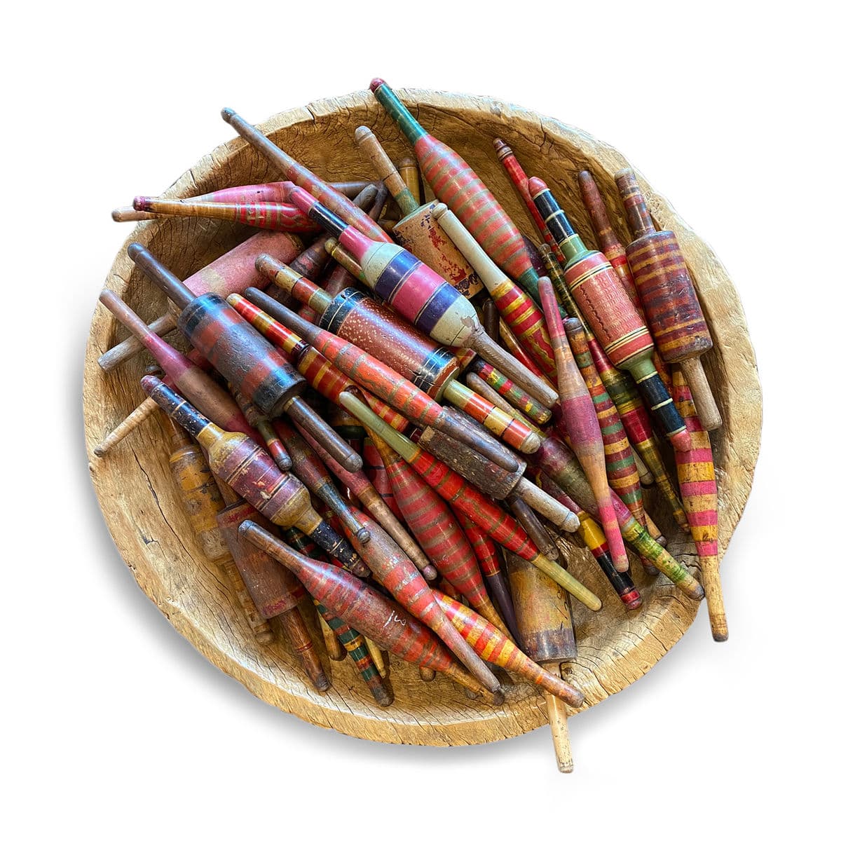 Antique Indian Painted Rolling Pin - Thumbnail 2