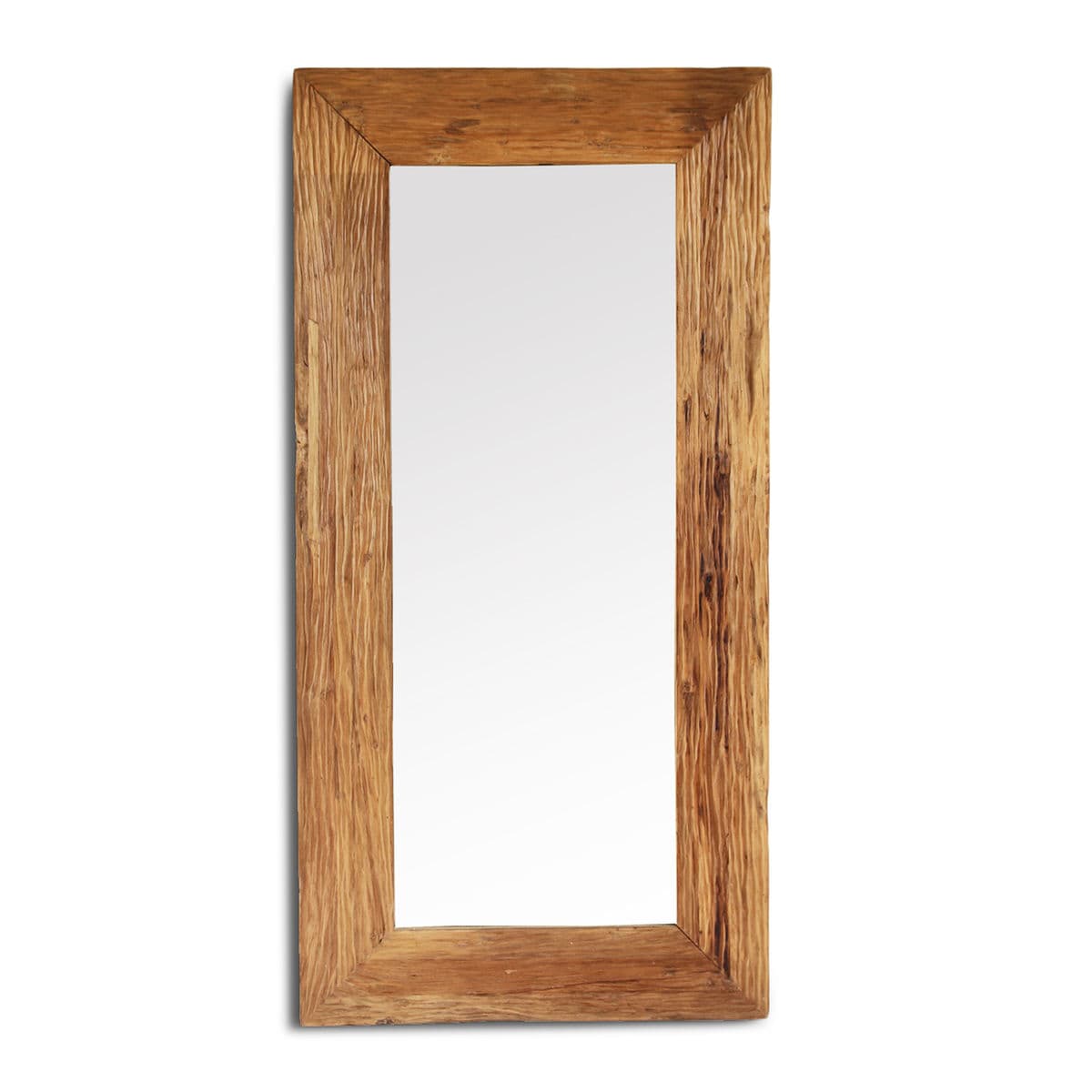Rustic Deep Grain Teak Mirror 72" - Thumbnail 2