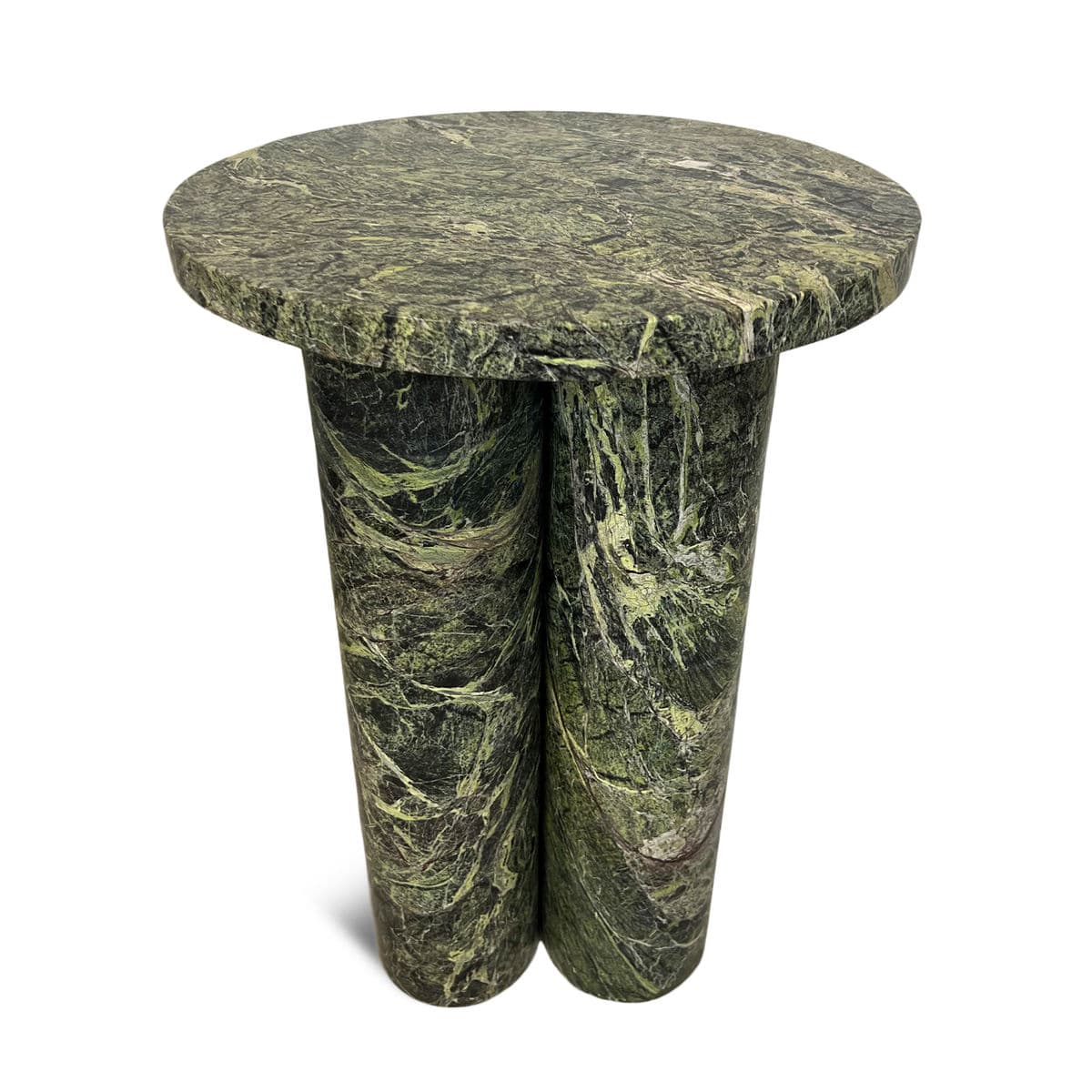 Green Bidasar Marble Side Table - Thumbnail 2