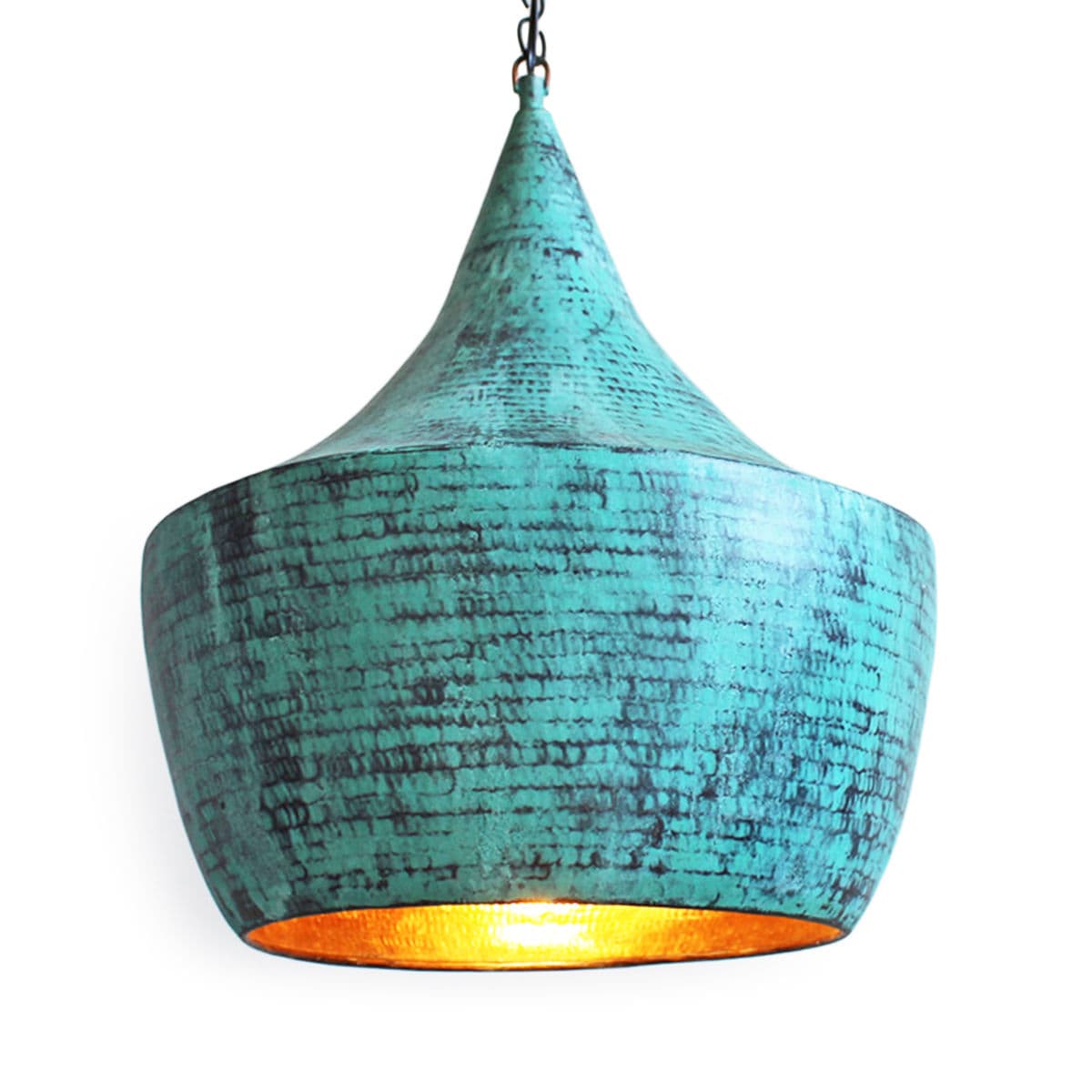 Hand Hammered Copper Lantern Medium - Thumbnail 2