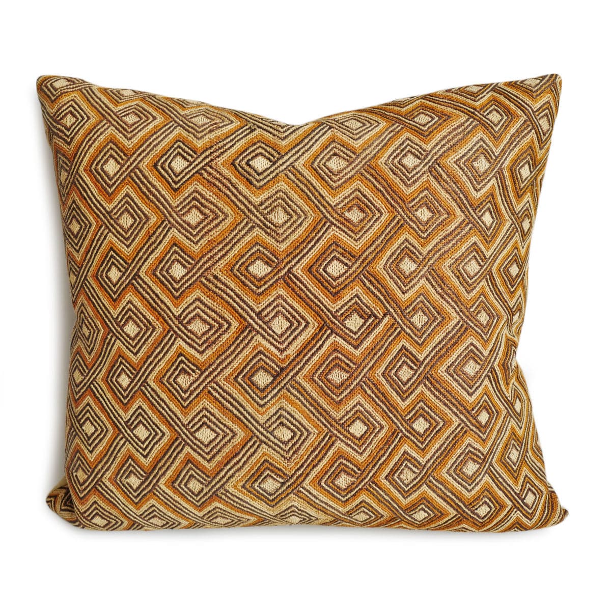 Vintage Kuba Grass Textile Pillow - Thumbnail 2