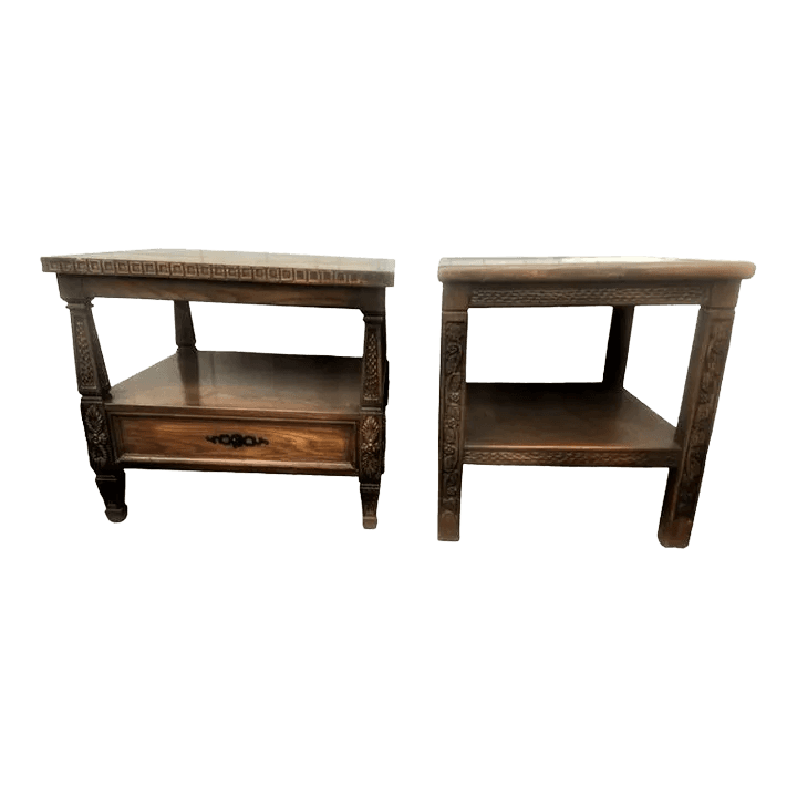 Mid 20th Century Romweber Viking Oak Side Tables - a Pair - Thumbnail 2