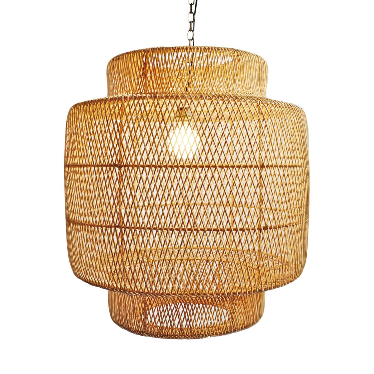 Natural Wicker Liberty Lantern Medium - Thumbnail 2