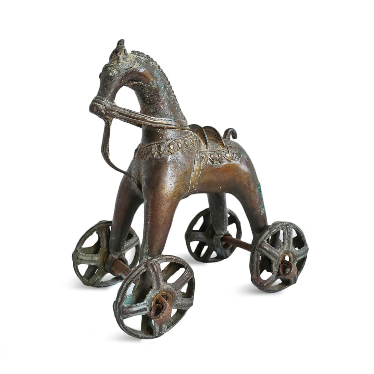 Antique Bronze India Toy Horse - Thumbnail 2