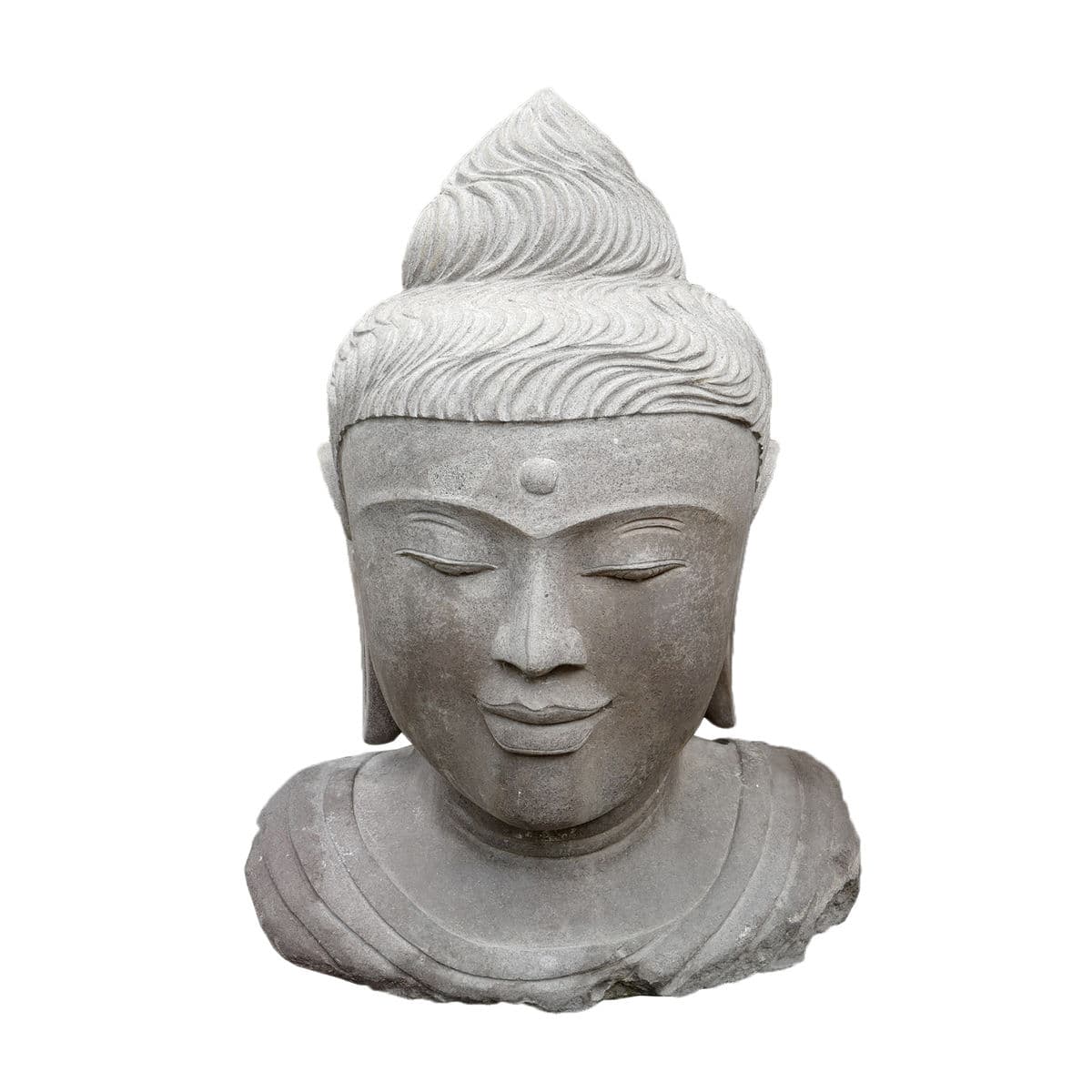 Bali Stone Buddha Head - Thumbnail 2