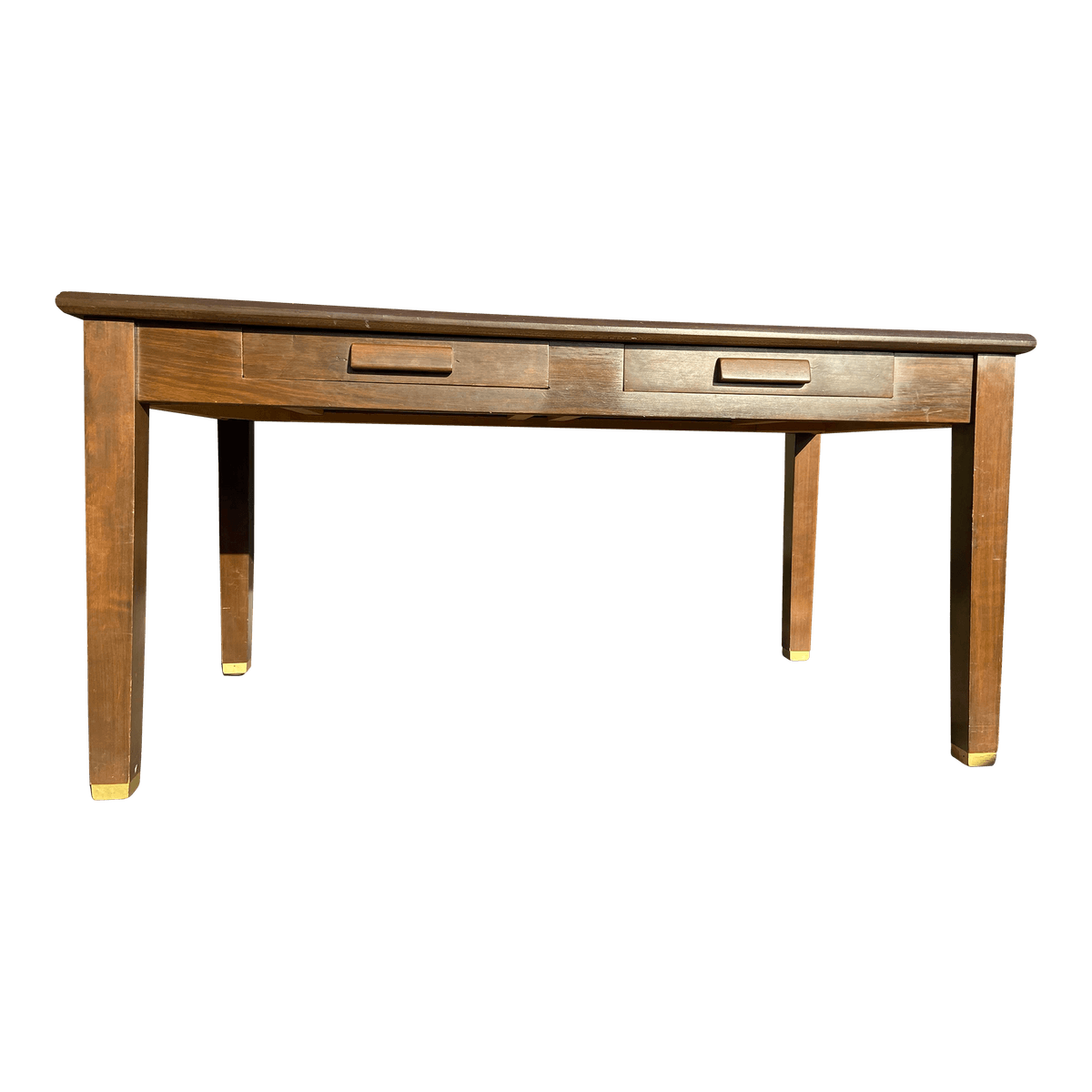 1980s Vintage Wooden Writing Desk - Thumbnail 2