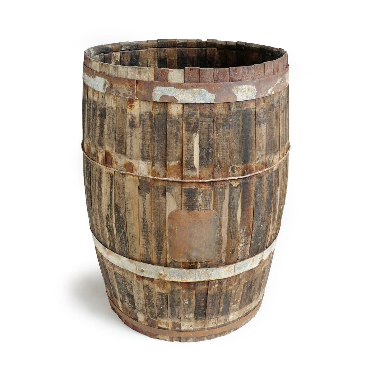 Vintage Wood & Iron Barrel - Thumbnail 2