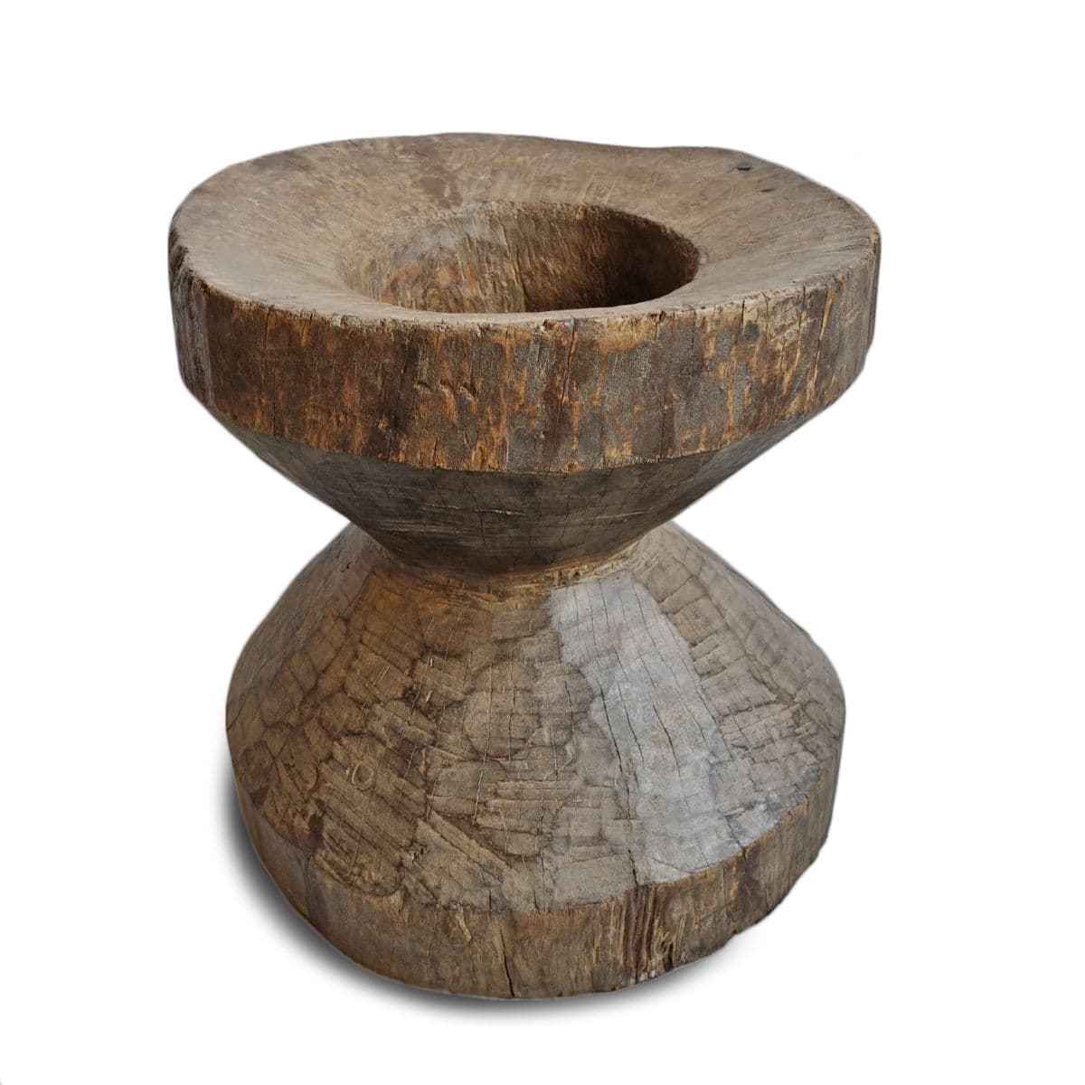 Vintage Naga Wood Pestle Pot - Thumbnail 2