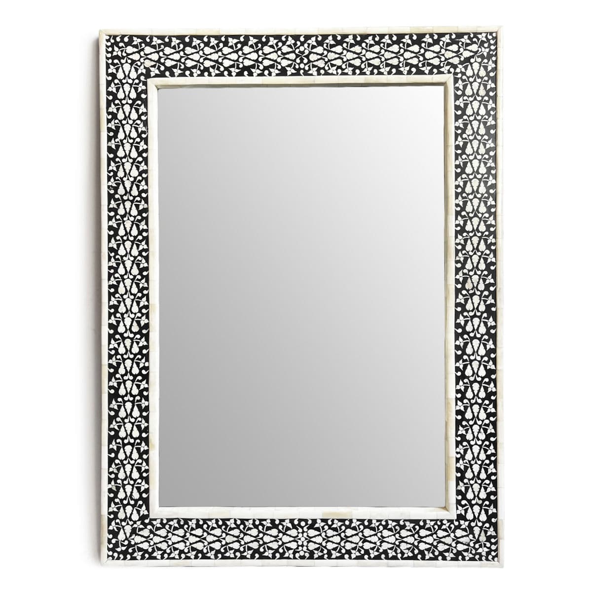Inlay Black & White Agra Mirror - Thumbnail 2