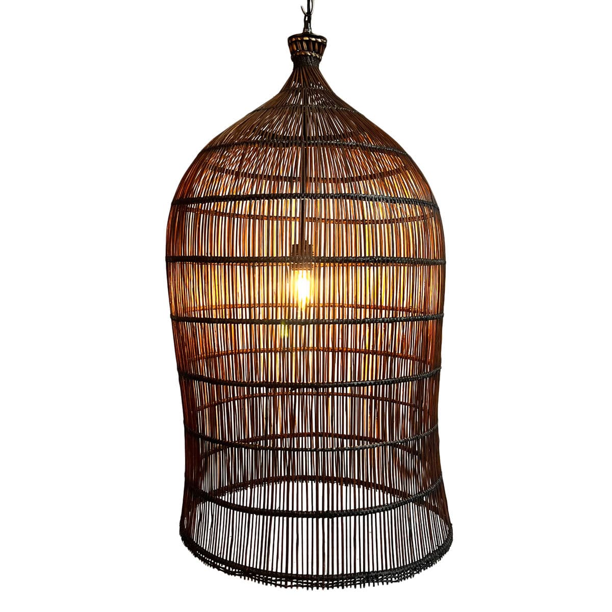 Auburn Wicker Fish Basket Pendant Medium - Thumbnail 2