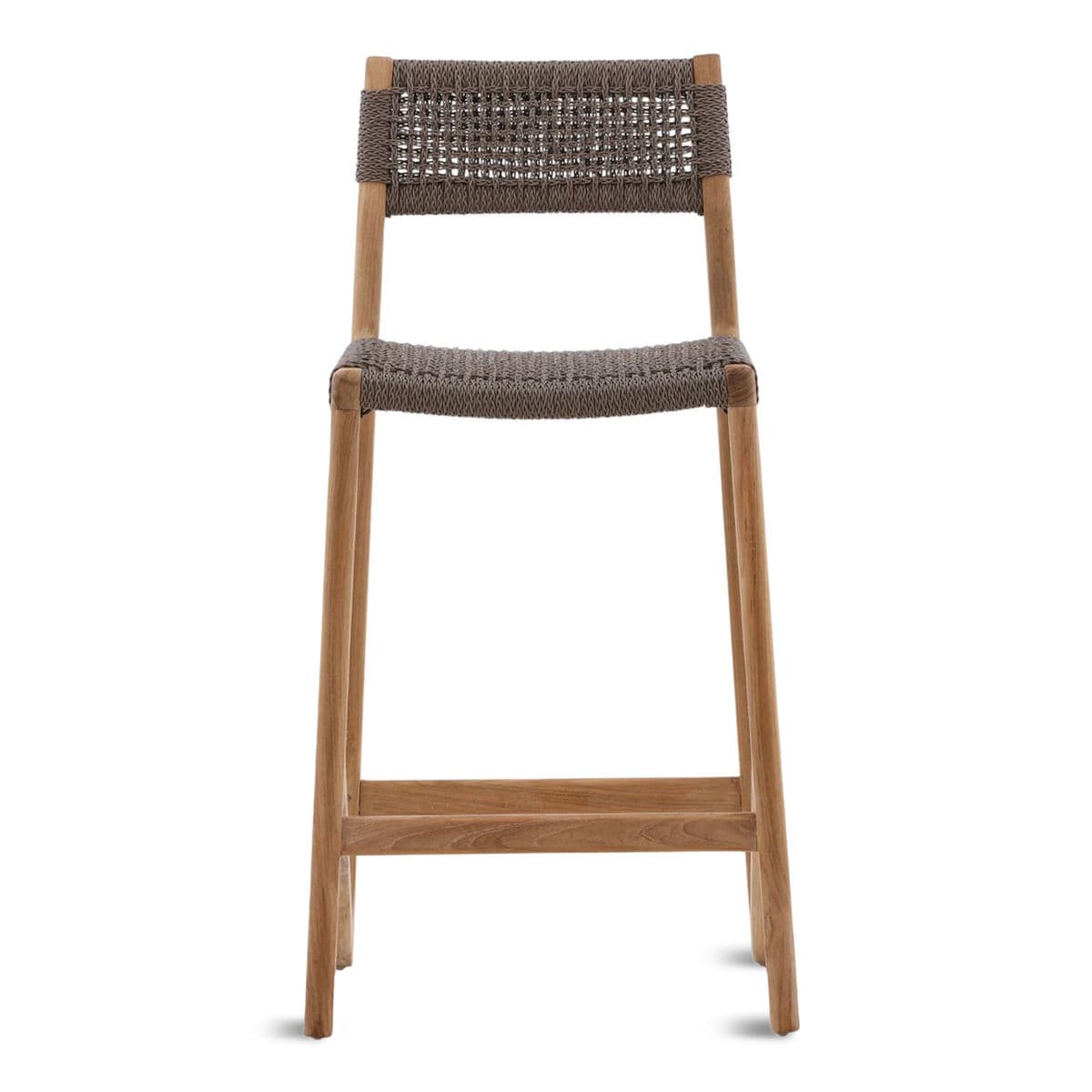 Karma Outdoor Indoor Teak Counter Stool - Thumbnail 2
