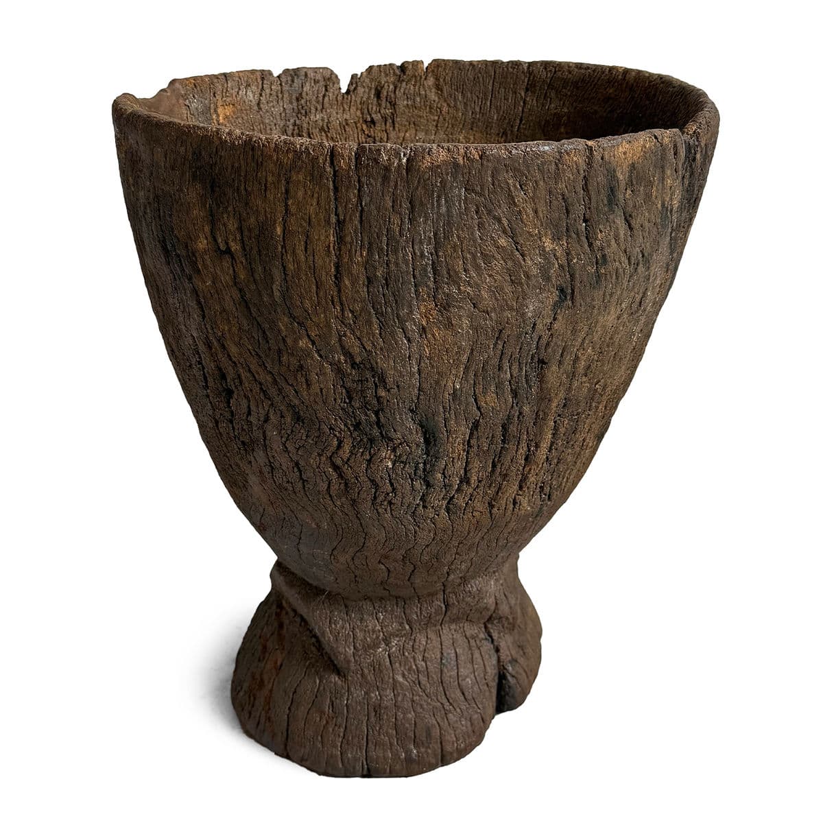 Large Vintage Guinea Wood Pestle Bowl - Thumbnail 2