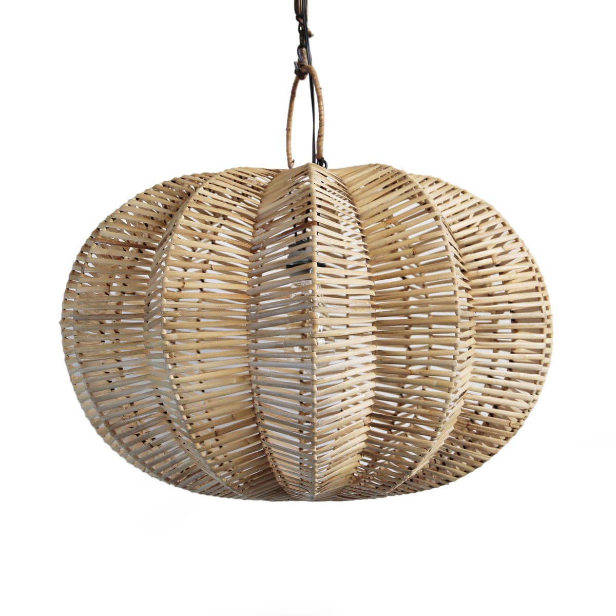 Split Raw Rattan Pumpkin Lantern 24 - Thumbnail 2