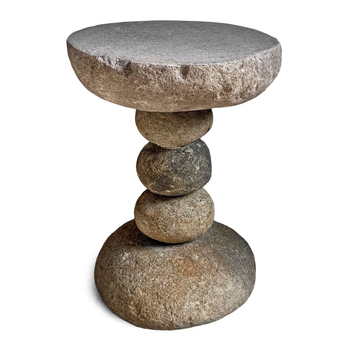 River Rock Stack Side Table Stool - Thumbnail 2