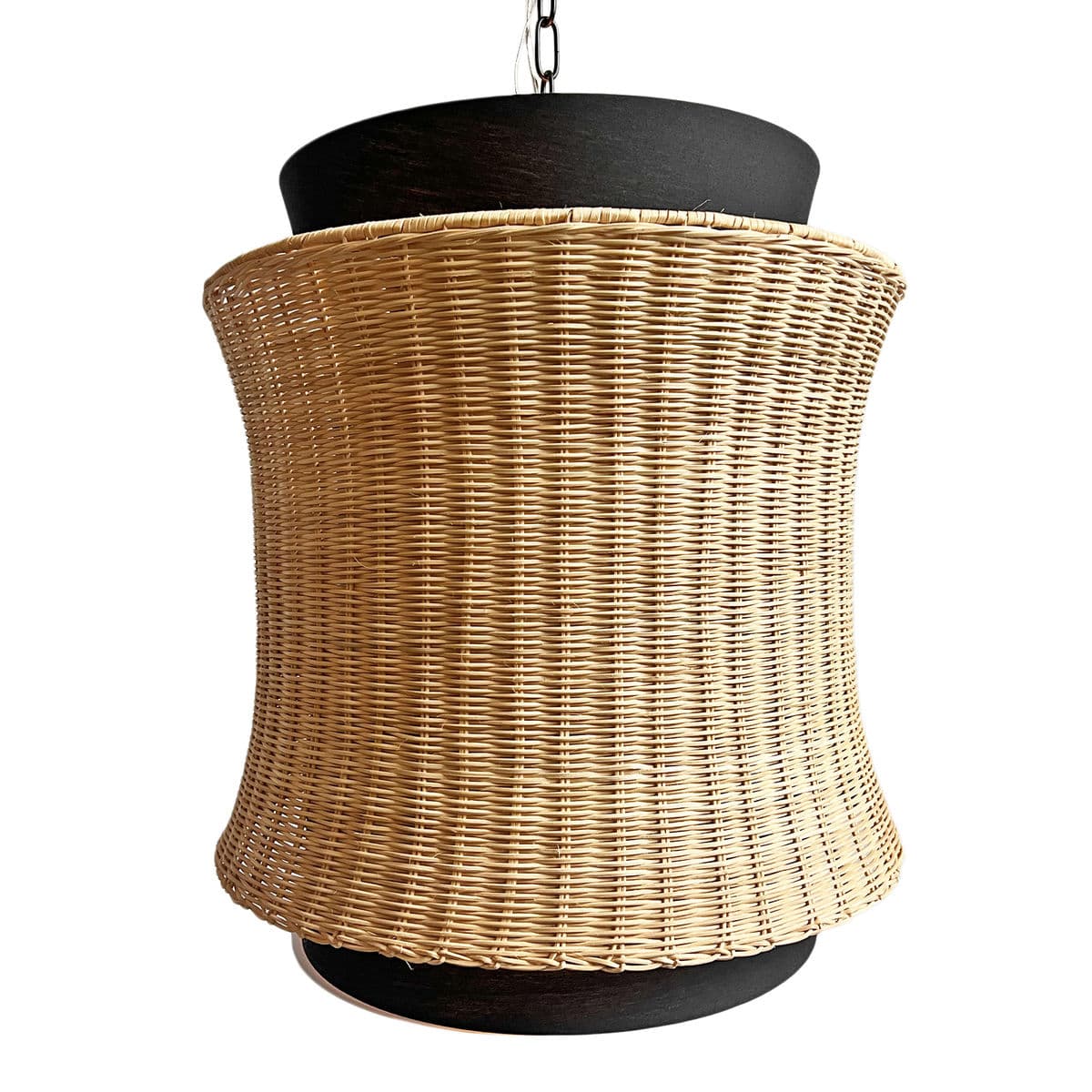 Wicker Black & Tan Pendant Light - Thumbnail 2