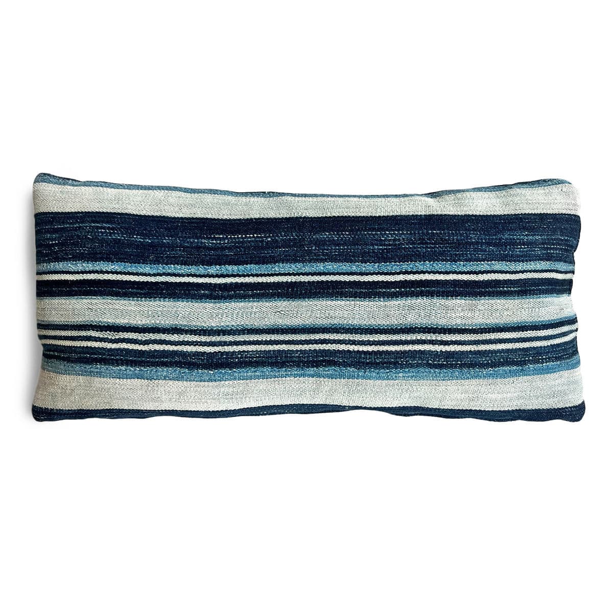 Indigo Striped Lumbar Pillow - Thumbnail 2