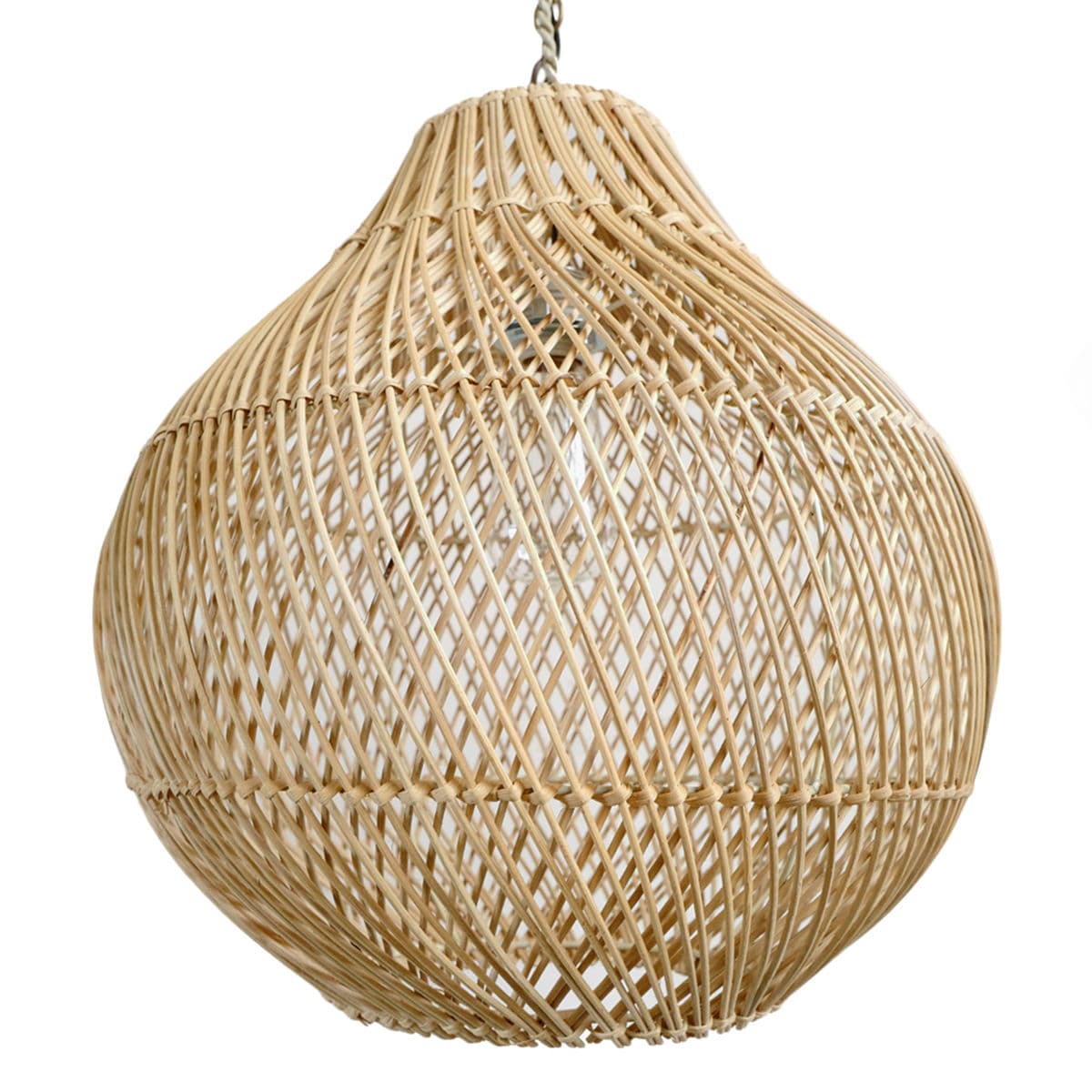 Natural Wicker Bawang Pendant Light Large - Thumbnail 2