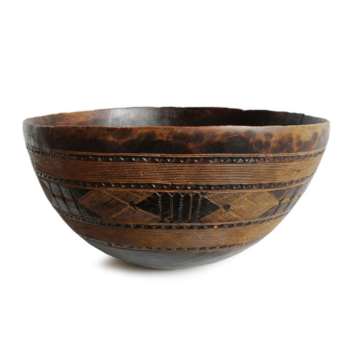 Old Nigerian Fulani Wood Bowl - Thumbnail 2