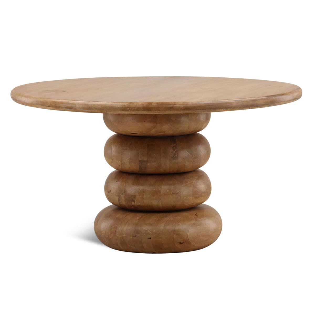 Wood Bubble Pedestal Dining Table - Thumbnail 2