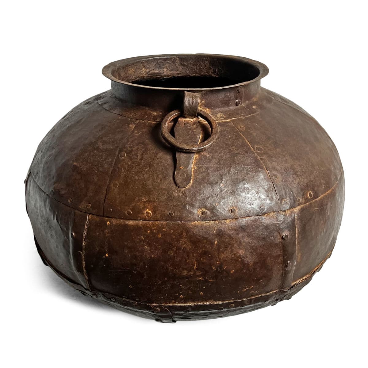 Vintage Iron Rivet Pot Planter - Thumbnail 2