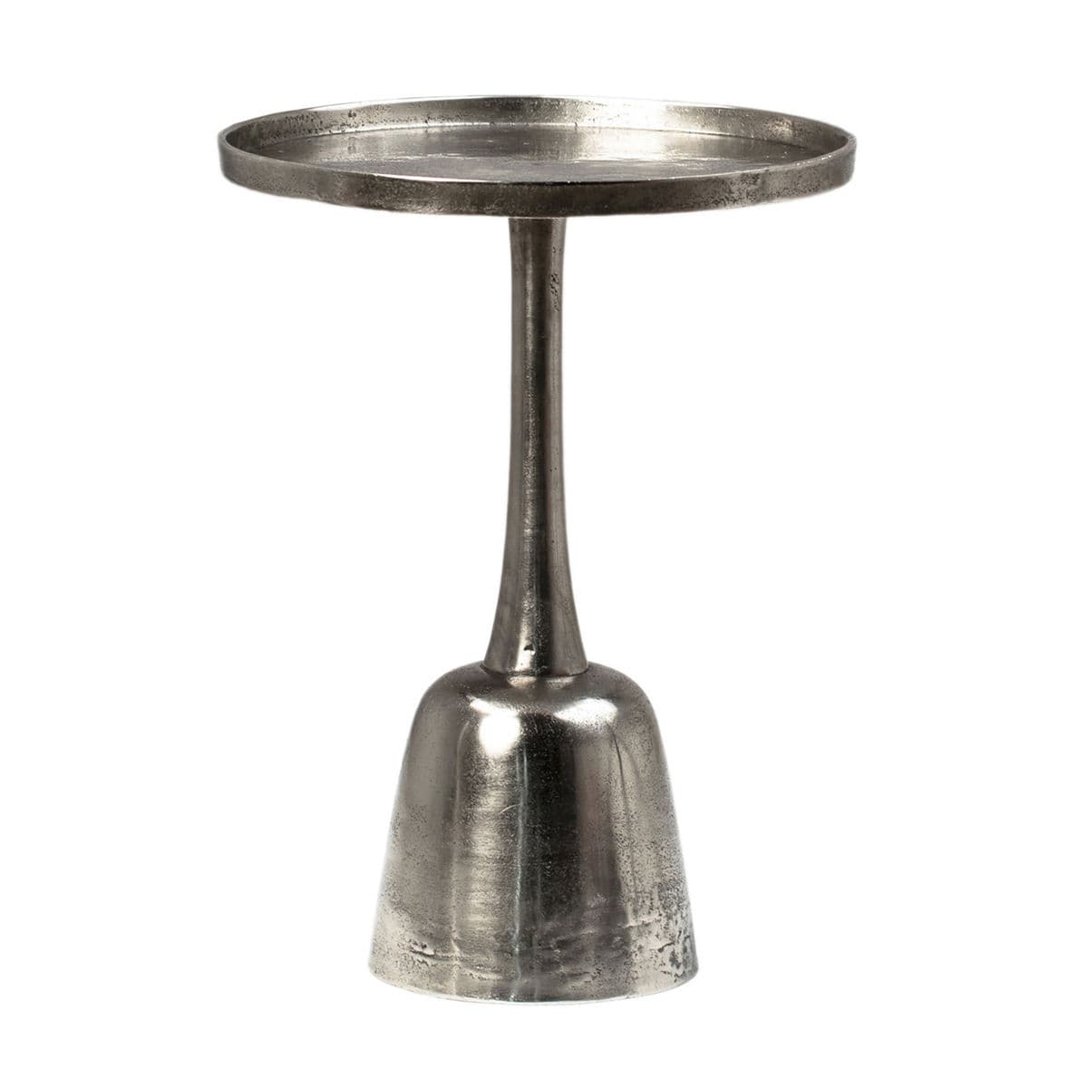 Modern Nickel Side Table - Thumbnail 2