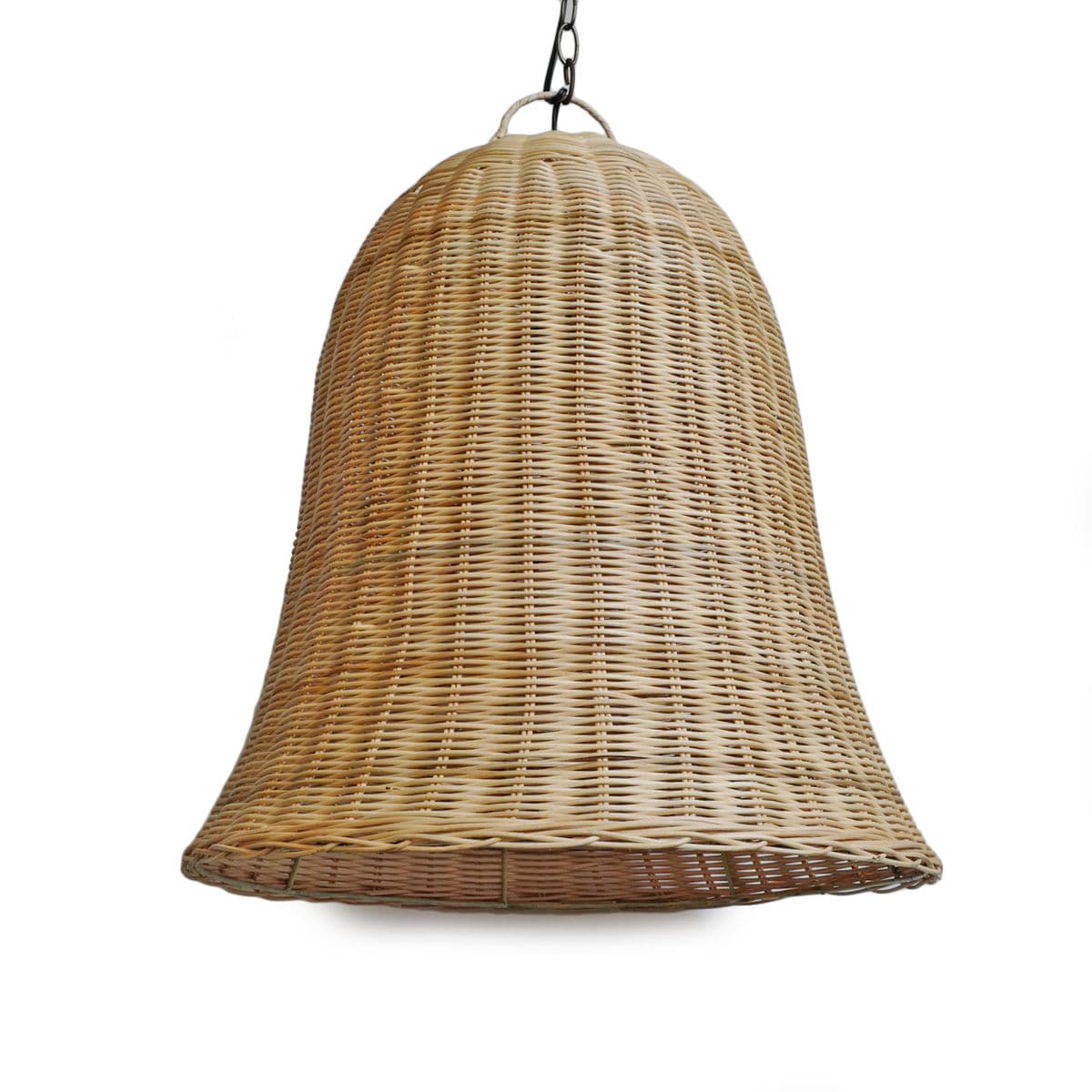 Raw Wicker Bell Pendant Medium - Thumbnail 2