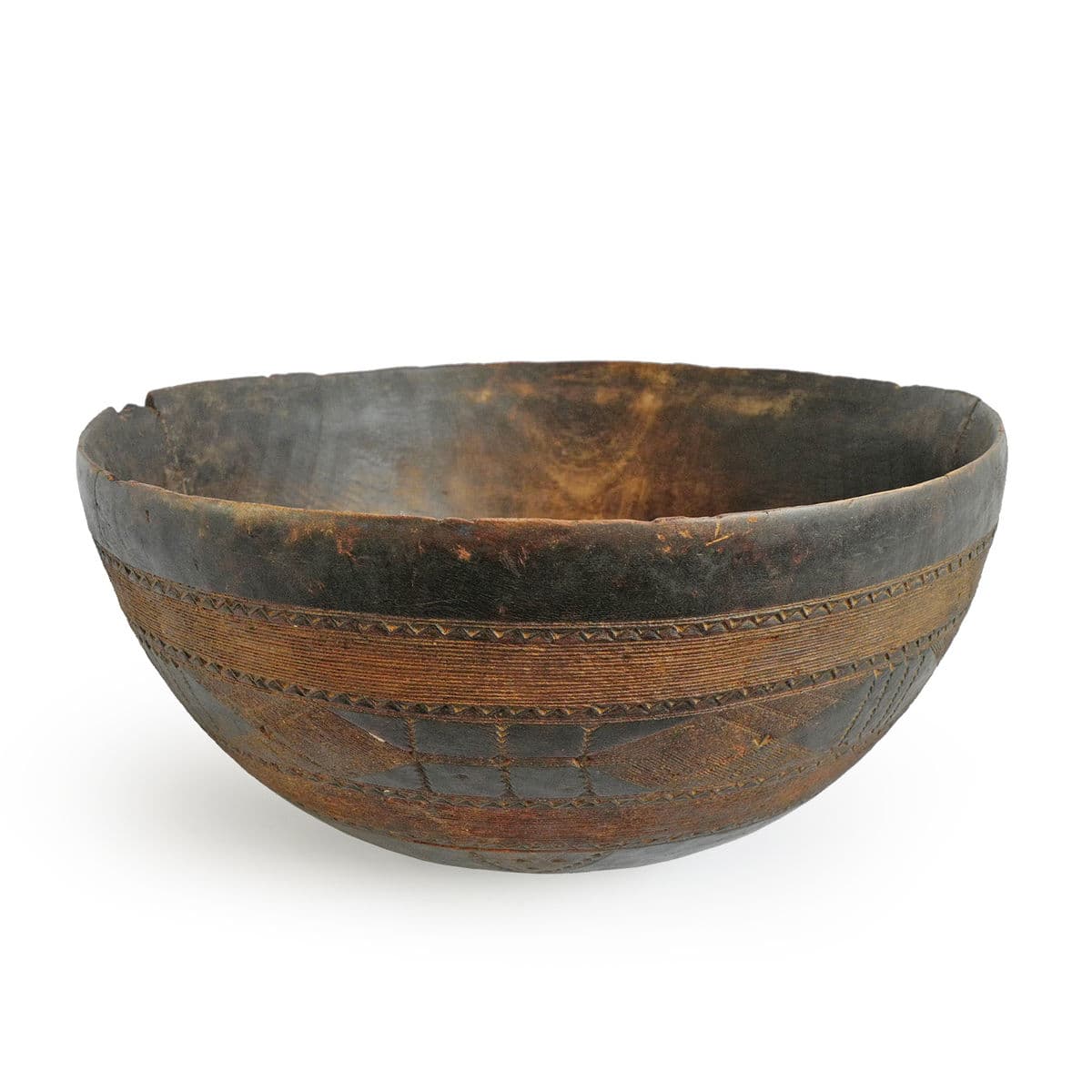 Antique Large Tuareg Wood Bowl - Thumbnail 2