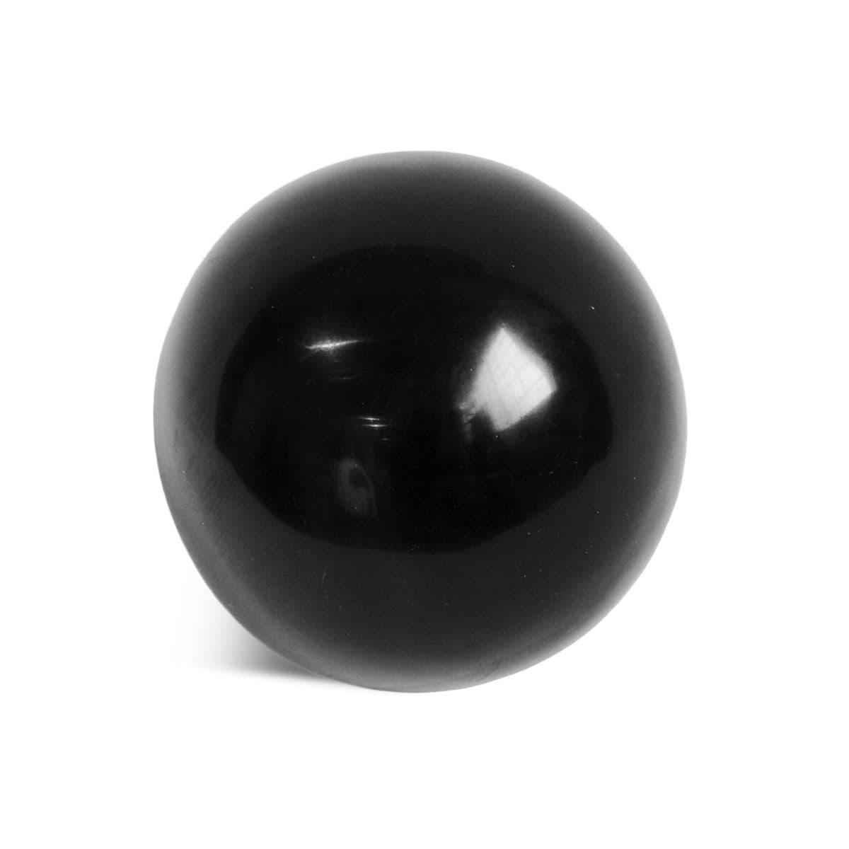 Small Black Petrified Wood Sphere Art - Thumbnail 2