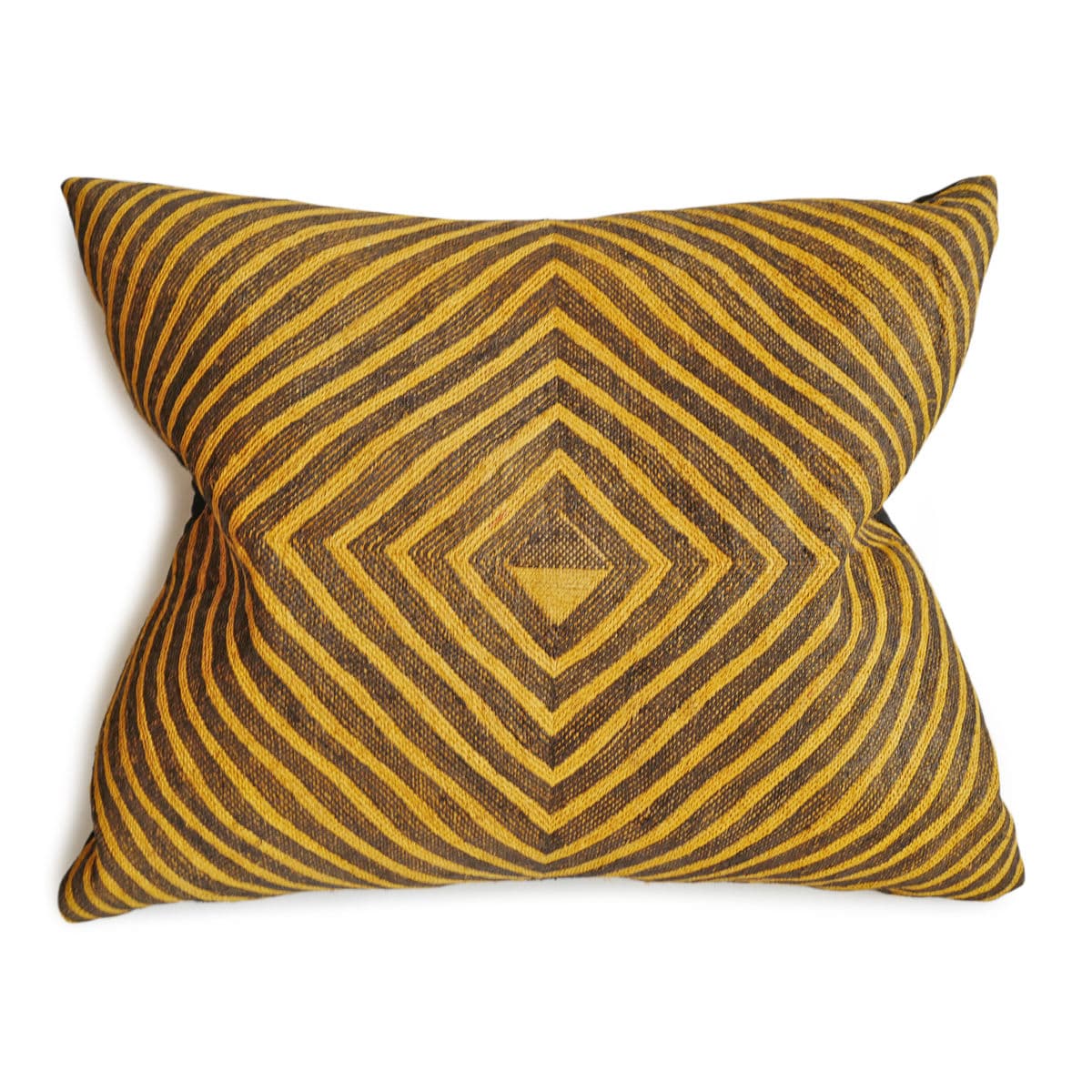 Vintage Kuba Grass Textile Pillow - Thumbnail 2