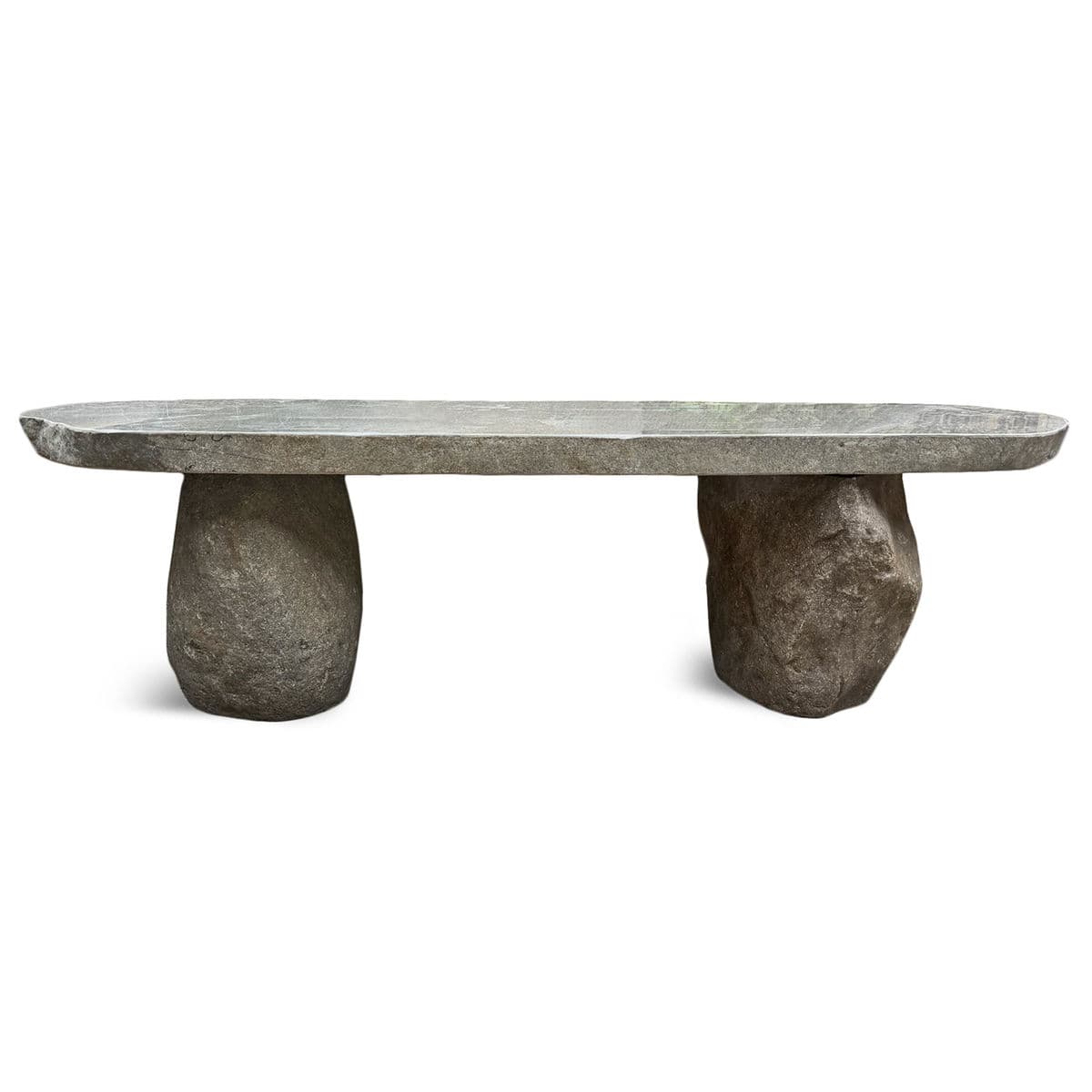 Stone Slab Boulder Coffee Table Bench - Thumbnail 2