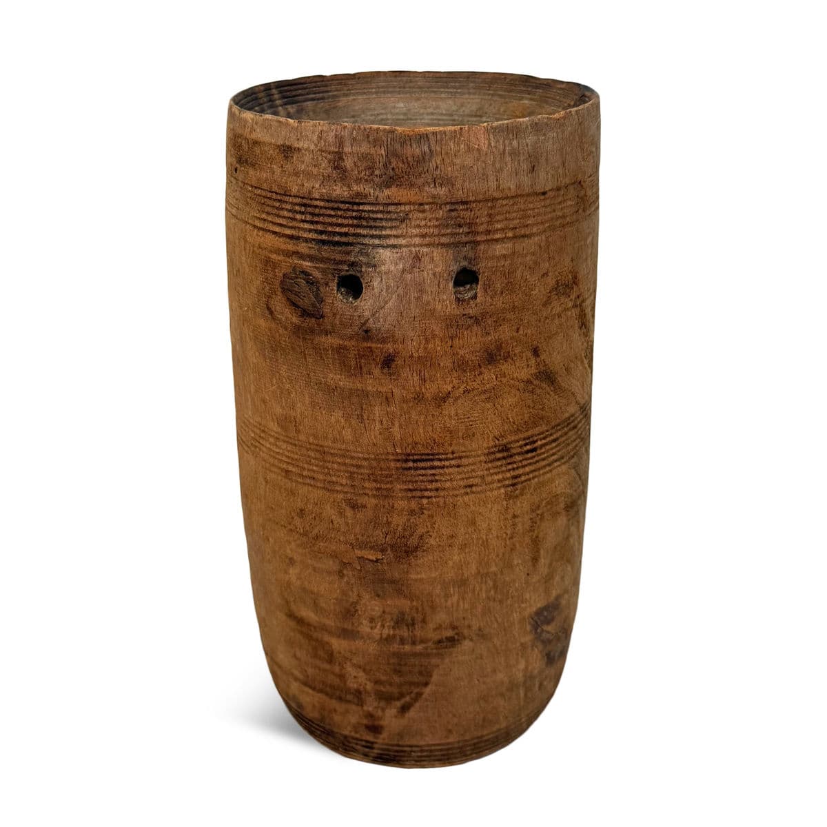 Vintage India Wood Water Pot - Thumbnail 2