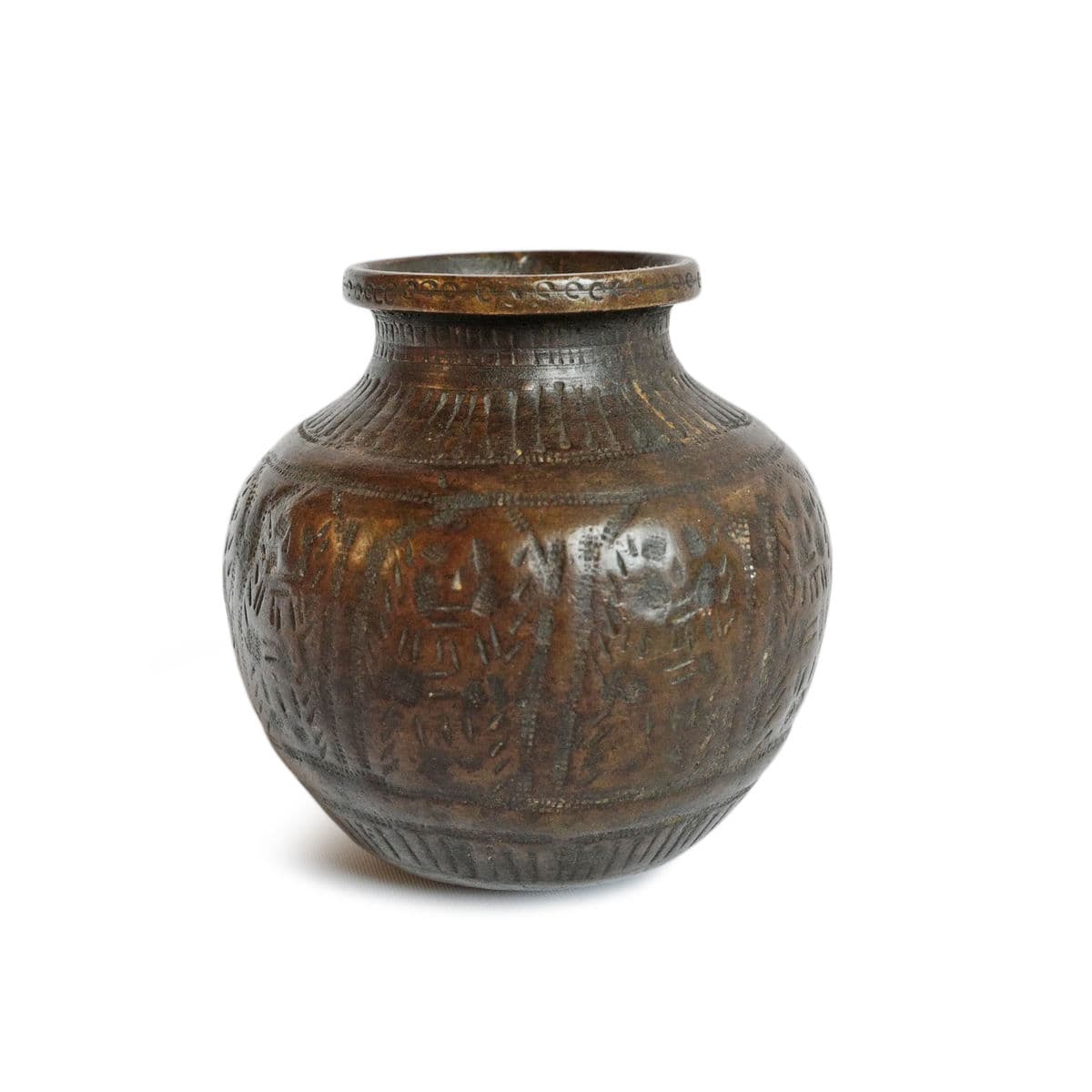 Vintage Bronze Nepal Ritual Vase - Thumbnail 2