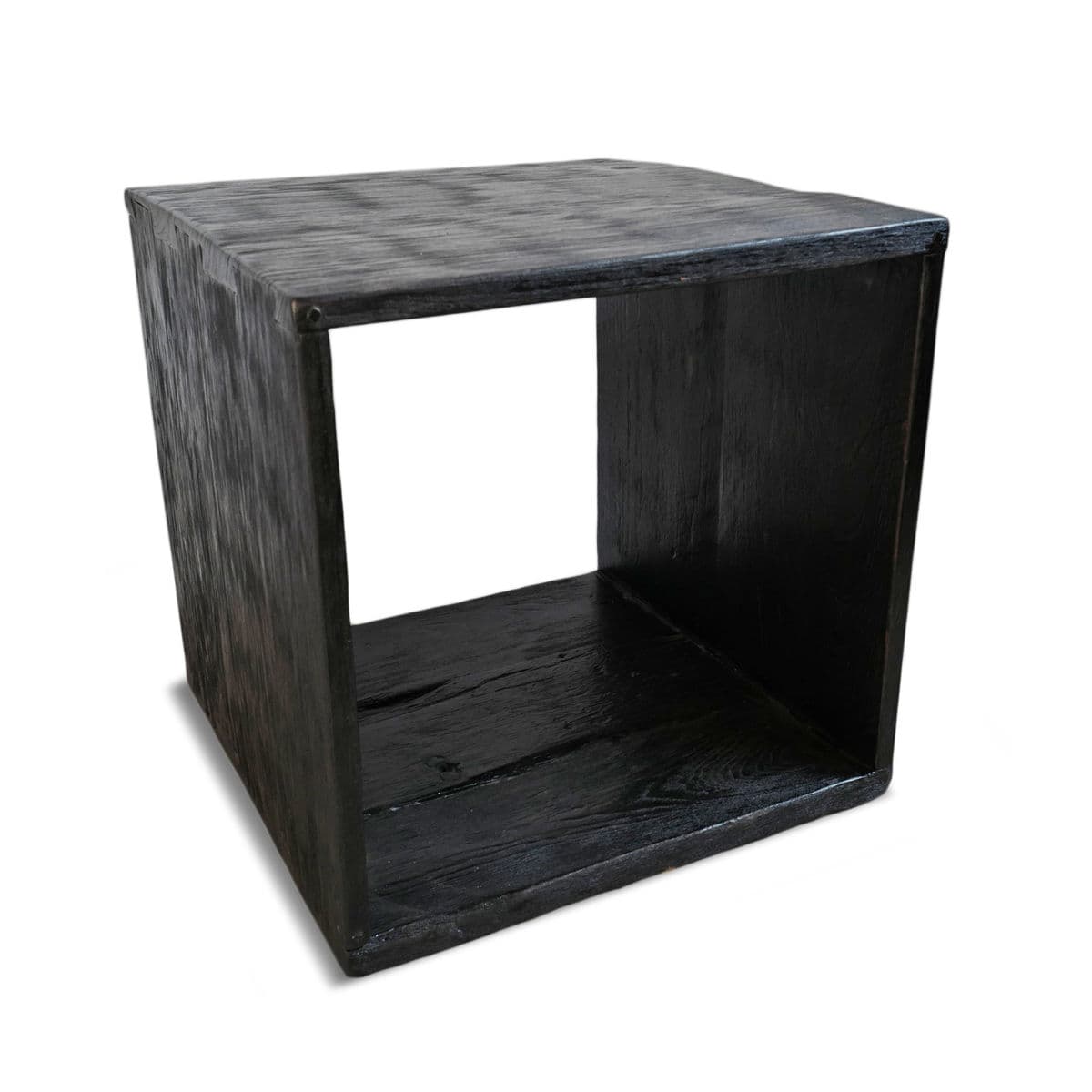 Ebony Teak Box Side Table - Thumbnail 2