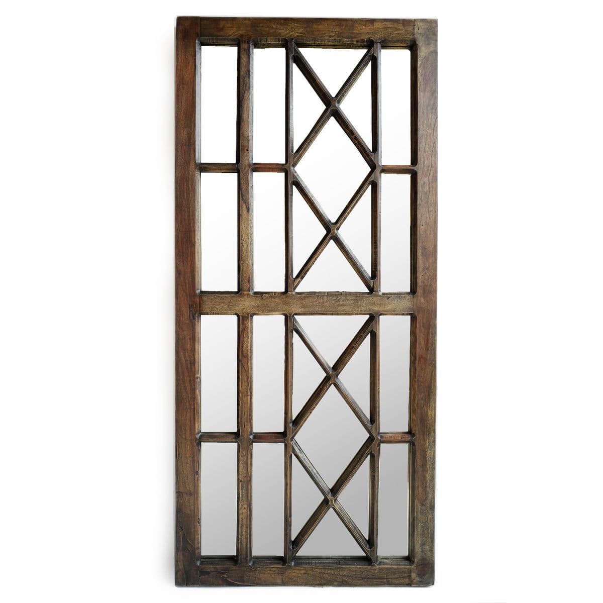 Vintage Wood Window Mirror - Thumbnail 2