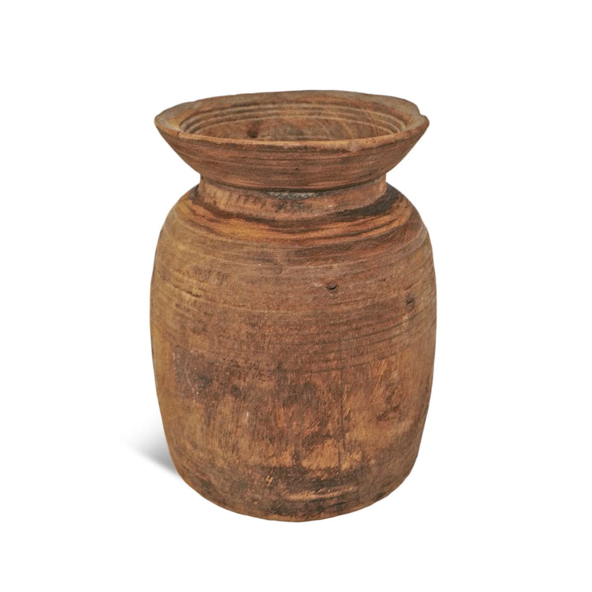 Old India Wood Pot - Thumbnail 2