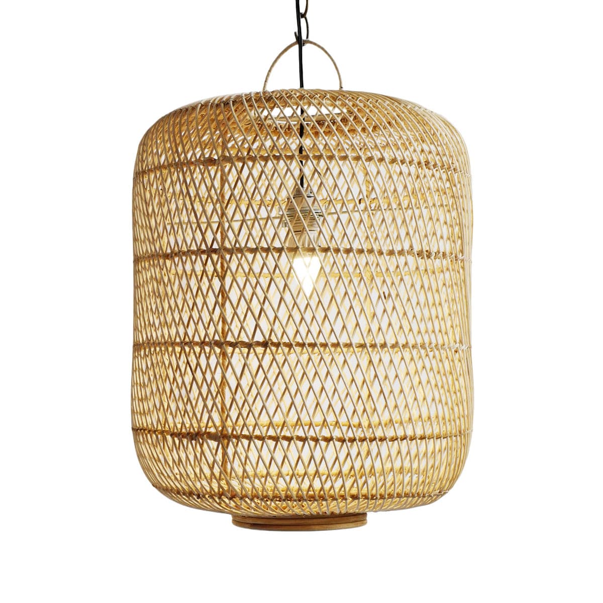 Raw Wicker Jug Lantern Small - Thumbnail 2