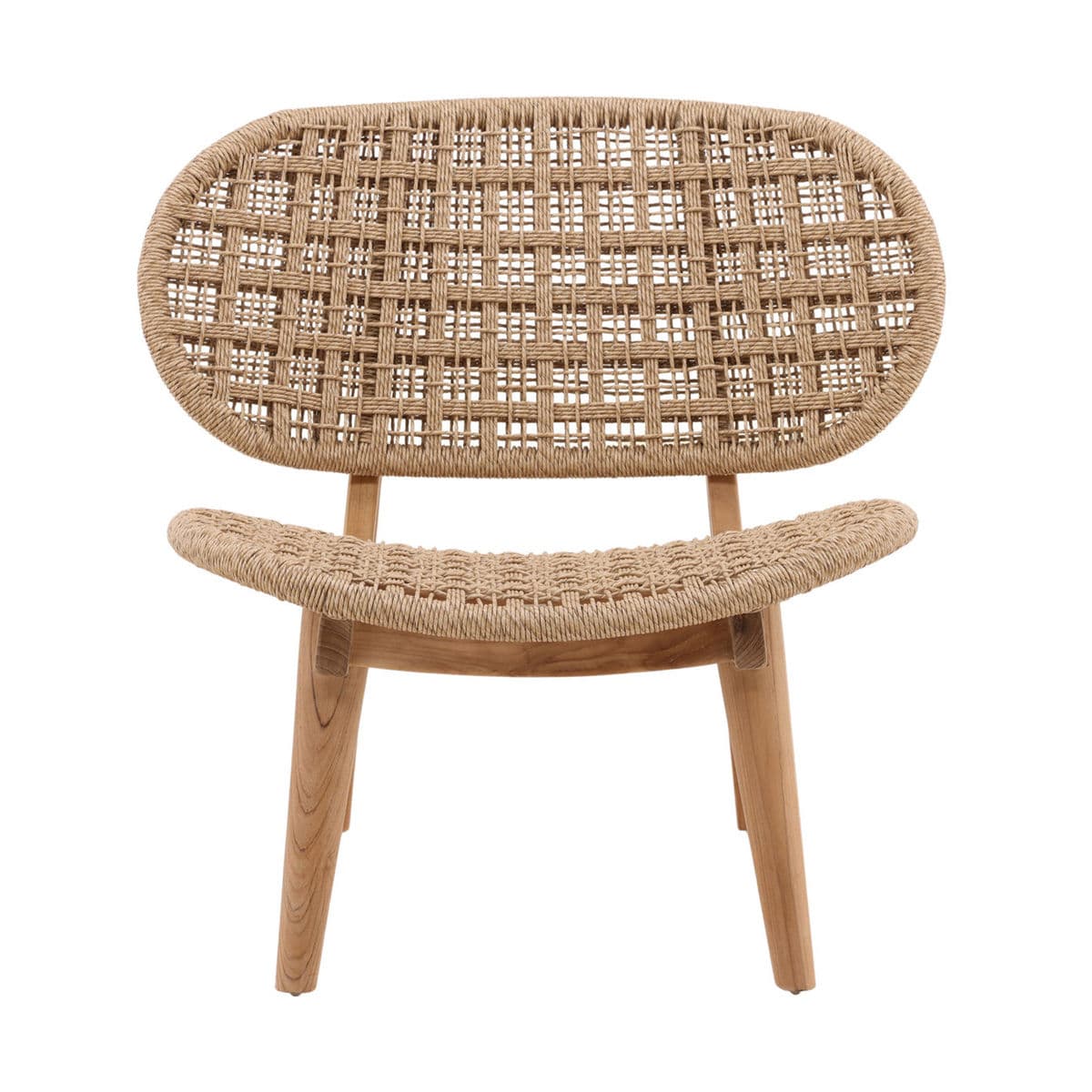 Outdoor Oval Woven Easy Chair - Thumbnail 2
