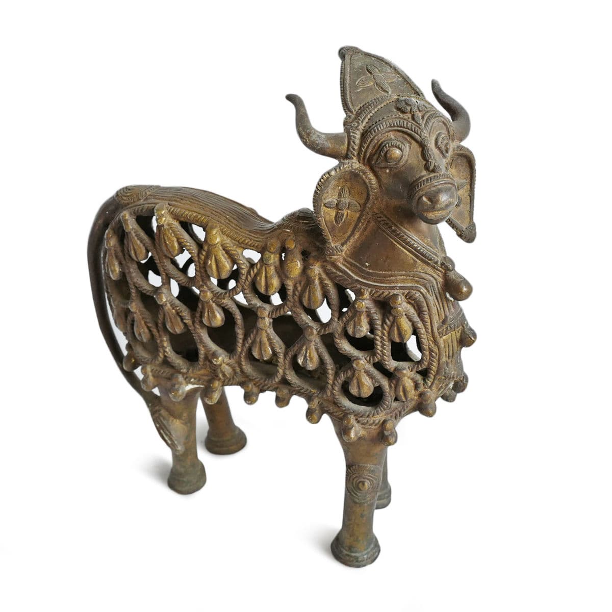 Vintage Bronze India Nandi Statue - Thumbnail 2