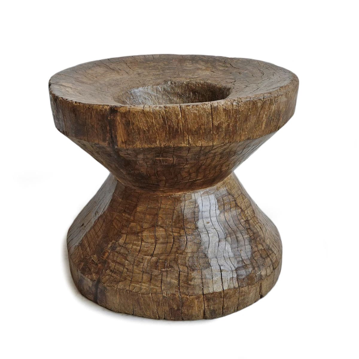 Vintage Naga Wood Pestle Pot - Thumbnail 2