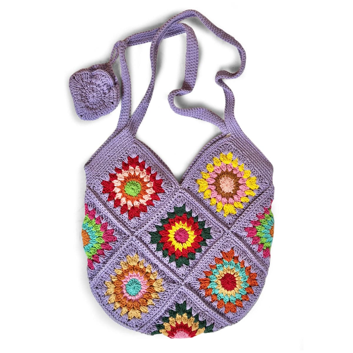 Multi Color Macrame Shoulder Bag - Thumbnail 2