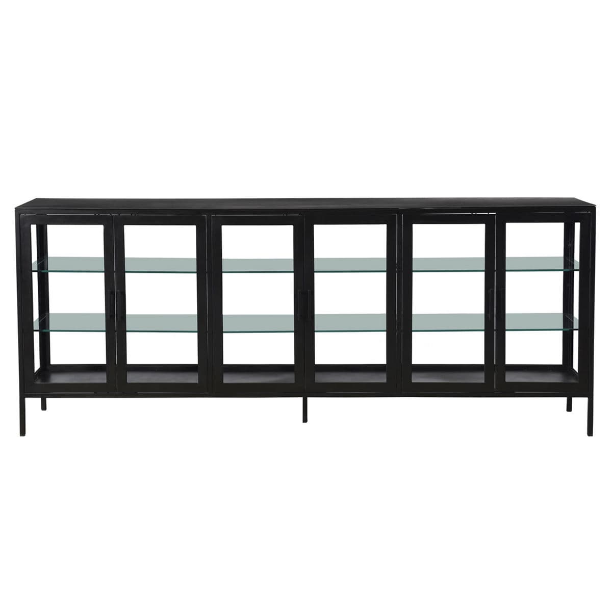 Gunmetal & Glass Sideboard Cabinet - Thumbnail 2