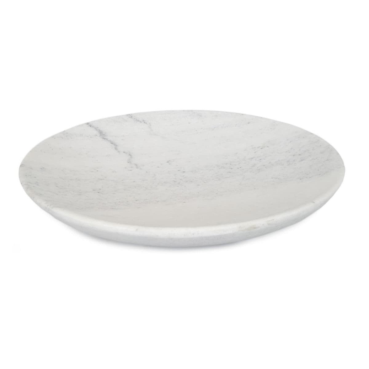 Large White Marble Plate Bowl - Thumbnail 2
