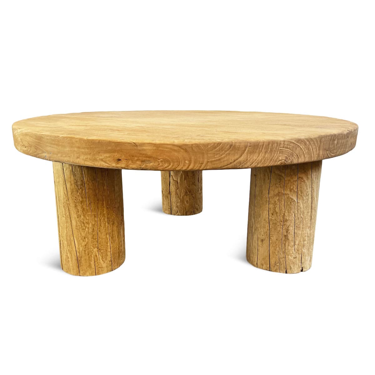 Old Elm Round Coffee Table - Thumbnail 2