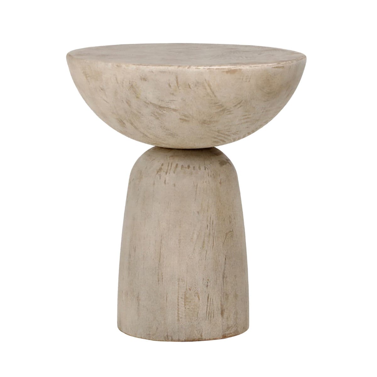 Brea Modern Washed Side Table - Thumbnail 2