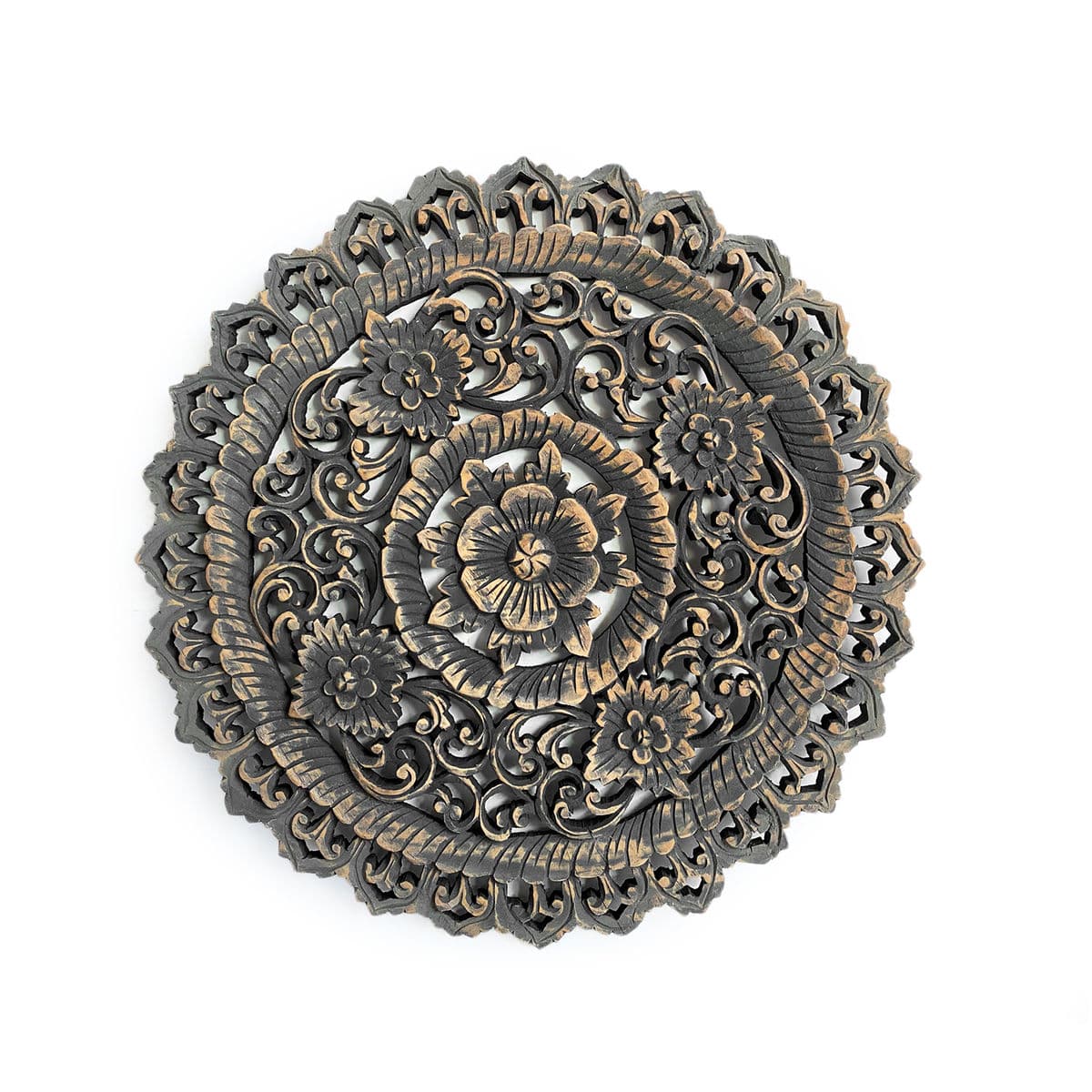 Antique Burn Medallion Carved Panel 18 - Thumbnail 2