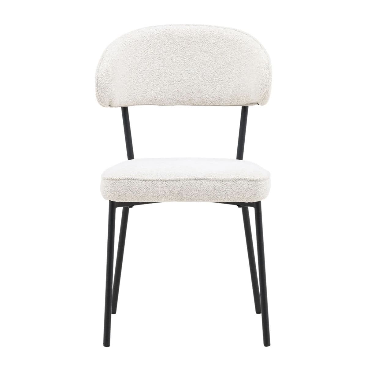 Cream & Black Modern Dining Chair - Thumbnail 2